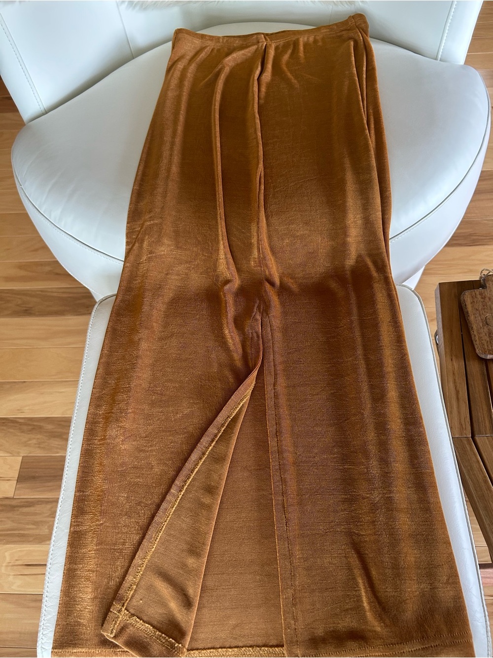 Softwear Maxi Rust Skirt with Back slit